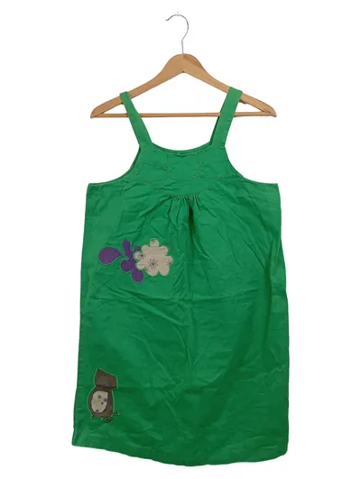 NüMPH Freizeitkleid Damen 38 Grün Bohemian Baumwolle Applikationen