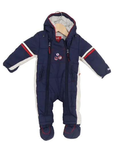 KANZ Baby Schneeanzug Gr. 68 (6M) Dunkelblau gefüttert mit Kapuze Outdoor