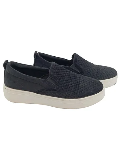 DUFFY Damen Sneaker low Gr. 39 Schwarz Slip-On Casual Basic Gesteppt
