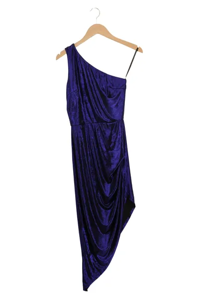 WAL G. Abendkleid Damen Gr. 36/S Blau Elegant One-Shoulder Samt-Optik Party