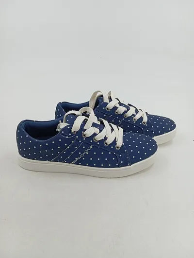 LANDS' END Damen Sneaker low Punkte Gr. 39 Blau Casual