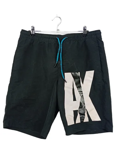 AX ARMANI EXCHANGE Herren Badeshorts Gr. 48/M Schwarz Logo-Print