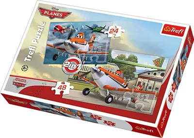 Trefl Puzzle 2in1 Disney Planes 24+48 Teile Kinderpuzzle ab 4 Jahre