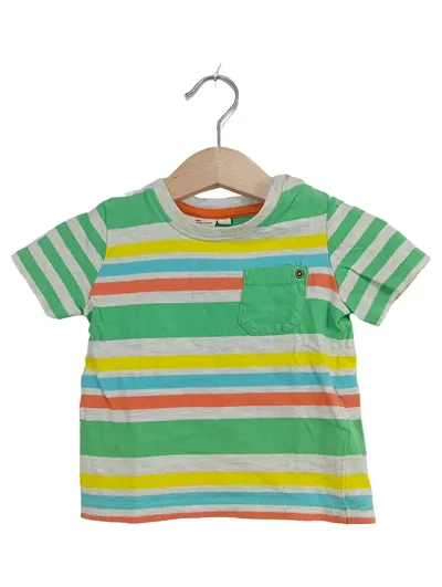 Tom Tailor Baby T-Shirt Gr. 74 Gestreift Bunt Brusttasche Baumwolle