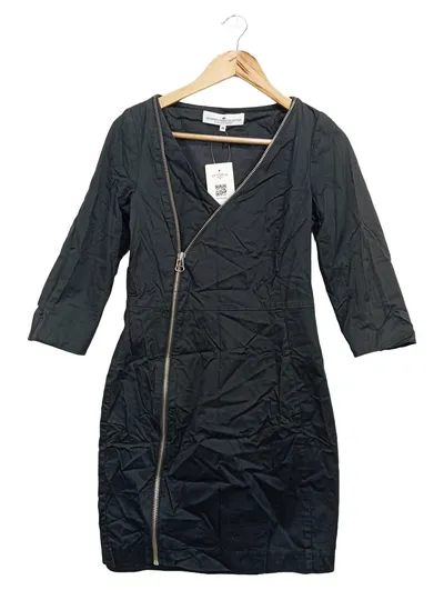 DESIGNERS REMIX Damen Etuikleid Gr. 36/S Schwarz Elegant Reißverschluss