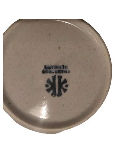 Knabstrup Keramik Unterteller Vintage Beige Strukturmuster 20 cm