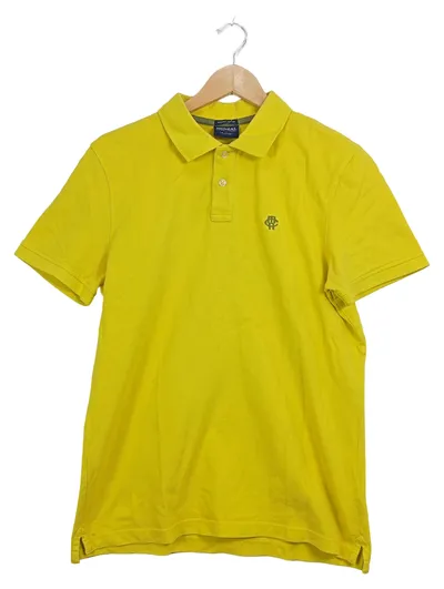 McNeal Herren Poloshirt Gelb Logo Organic Cotton Gr. M