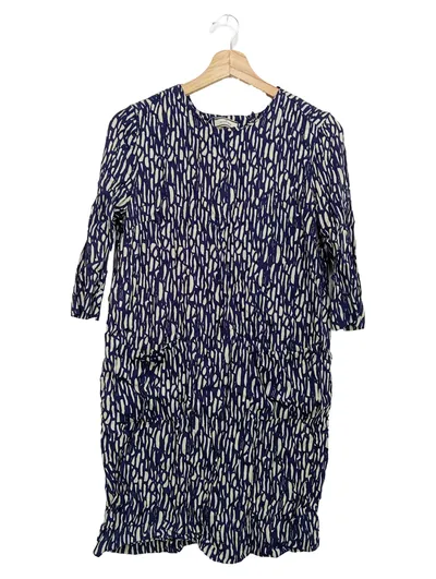 BY MALENE BIRGER Damen Freizeitkleid Gr. 38/M Blau Abstrakt Viskose Elegant