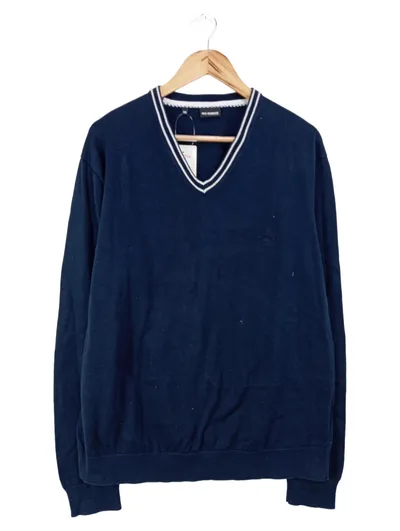 ROY ROBSON Herren Pullover Gr. 56/XXL Blau V-Ausschnitt Klassisch Casual