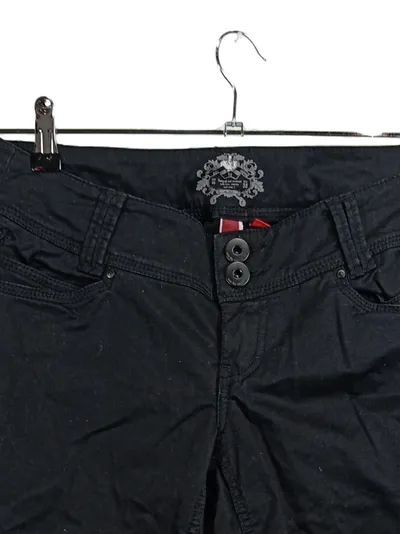 EDC by Esprit Stoffhose Damen Gr. 36 Schwarz Casual Baumwolle