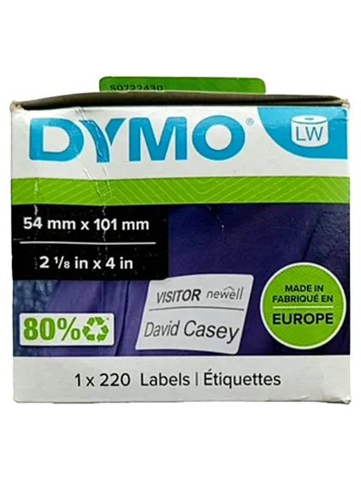 DYMO LW Druckeretiketten 54x101 mm 220 Stück Weiß LabelWriter Etiketten Büro