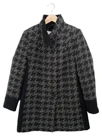 BARBARA LEBEK Wintermantel Damen 40;M Grau Klassisch Elegant Hahnentritt 1