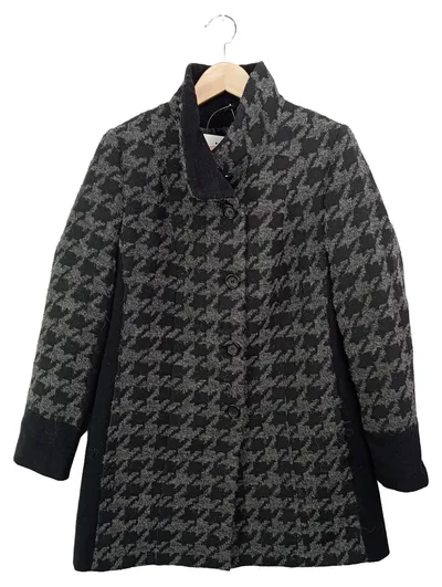 BARBARA LEBEK Wintermantel Damen 40;M Grau Klassisch Elegant Hahnentritt