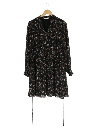 ABOUT YOU Damen Freizeitkleid Gr. 40 Schwarz Blumenmuster Polyester