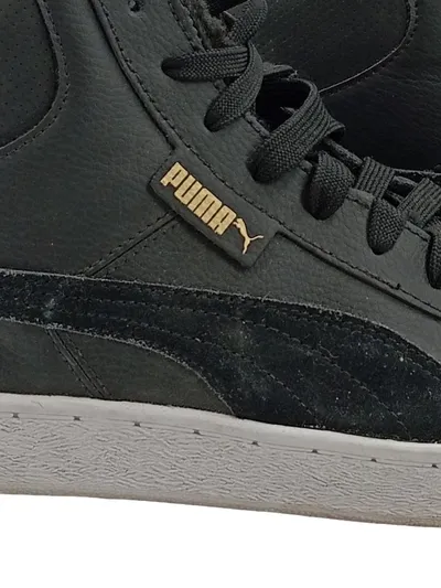 PUMA Herren Sneaker High Top Schnürschuhe Gr. 42 Schwarz Winter Leder