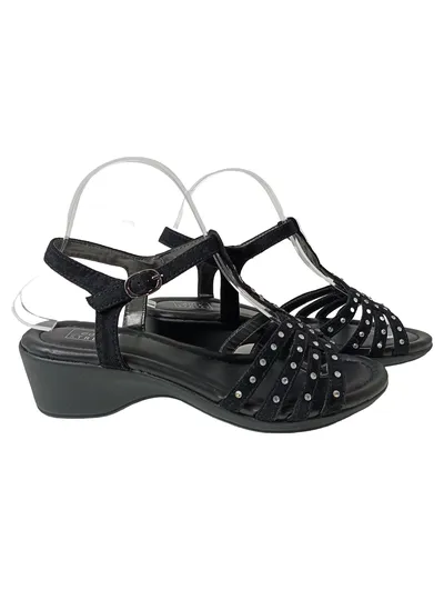 Street Shoes Damen Sandalen Schwarz Gr. 38 Elegant Strasssteine