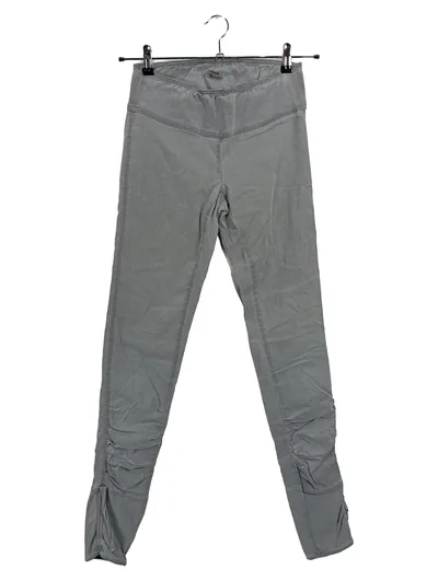 Qiéro! Damen Leggings Gr. 38 Grau Baumwolle Raffungen Casual