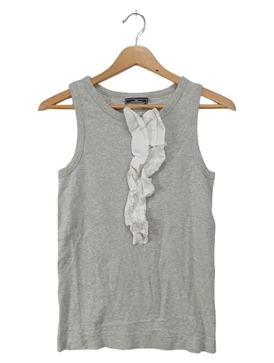 BY MALENE BIRGER Damen Top XS Grau Casual Basic Rüschen