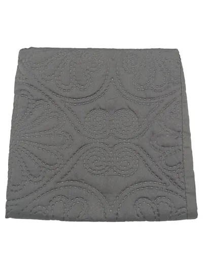 Dekokissen Bezug 45x45 cm Grau Gesteppt Polyester Modern Room99