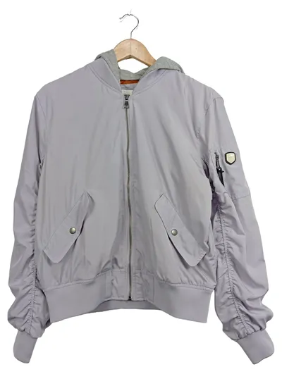 Alpenblitz Damen Bomberjacke Gr. 42 Lila Casual Leichte Jacke mit Kapuze