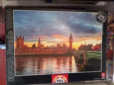 EDUCA Puzzle 1000 Teile London Big Ben Westminster Palace Sonnenuntergang