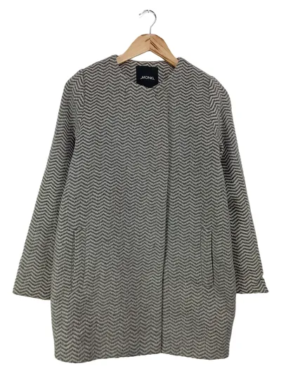 MONKI Übergangsmantel Damen Gr. 34/XS Grau Fischgrätenmuster Klassisch Elegant