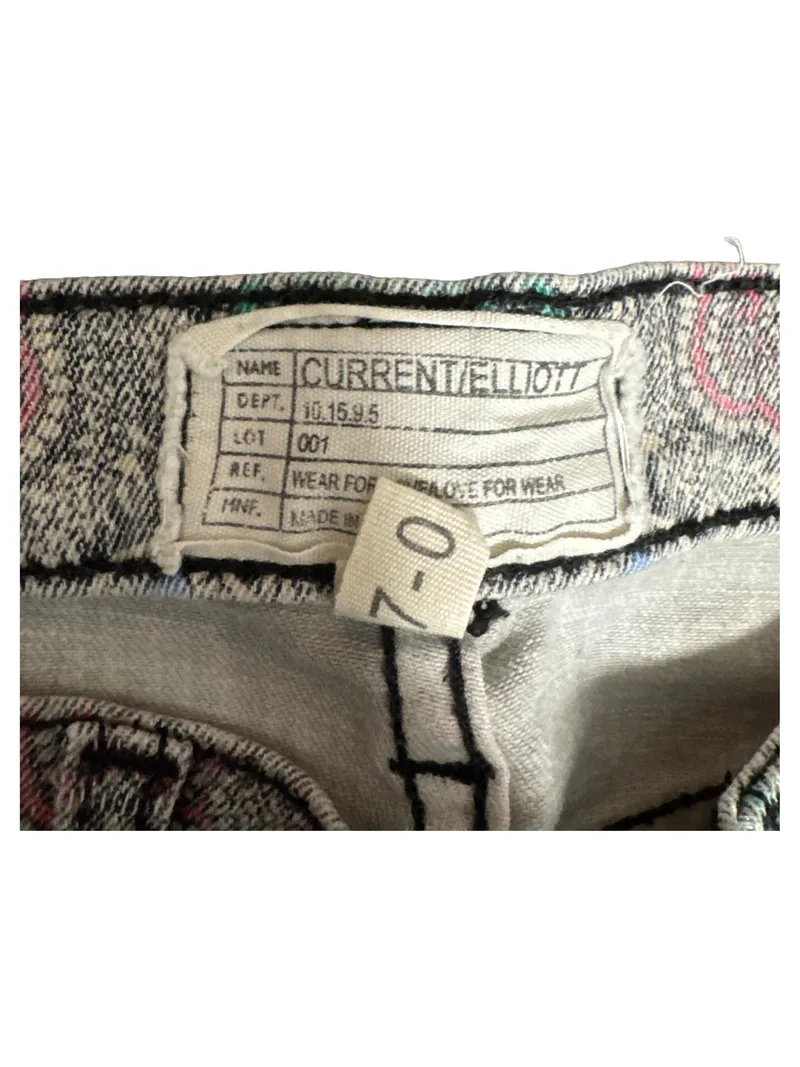 Current/Elliott Skinny Jeans Damen Gr. 36 W28 Paisley Muster Bohemian 4