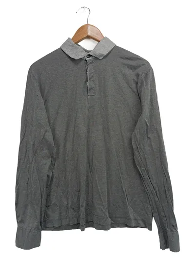 HUGO BOSS Herren Hemdbluse Grau Gr. 52/XL Baumwolle Langarm Klassisch