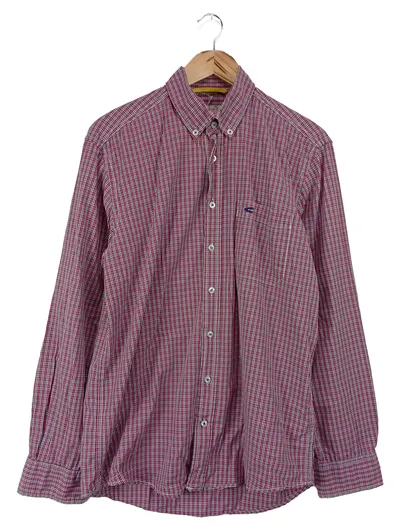 CAMEL ACTIVE Herren Freizeithemd Kariert Rot Gr. 48/M Casual Langarm Baumwolle