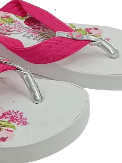 Tom Tailor Damen Zehentrenner Sandalen Gr. 39 Pink Weiß Blumen