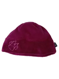 JACK WOLFSKIN Damen Mütze Gr. M Rot Fleece Beanie Outdoor Casual 1