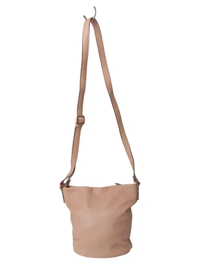 ESPRIT Damen Beuteltasche Beige Casual Umhängetasche Schultertasche 25x24cm