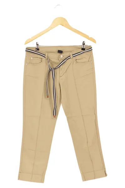 MARINA YACHTING Damen Stoffhose Gr. 40 L Beige Klassisch Maritim Chino