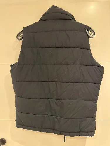 Hollister Herren Steppweste Gr. S Blau Weste Puffer Vest Outdoor
