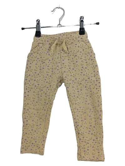Dirkje Jogginghose Mädchen Gr. 92 Beige Blumenmuster Baumwolle