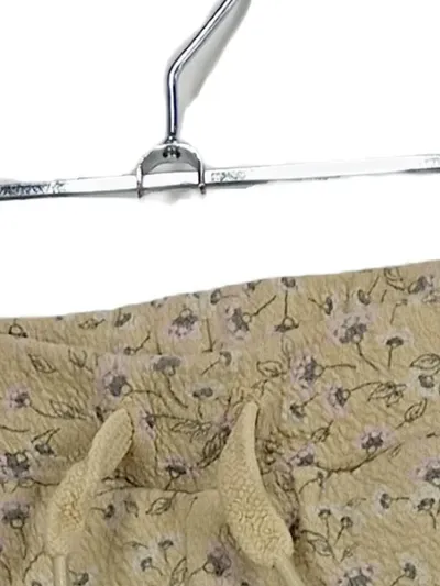 Dirkje Jogginghose Mädchen Gr. 92 Beige Blumenmuster Baumwolle