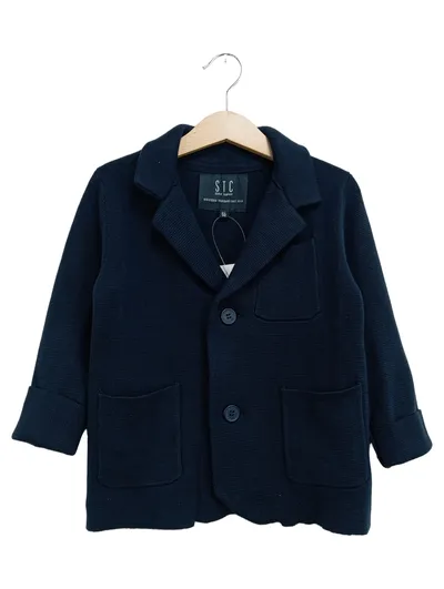 STACCATO Kinder Strickjacke Gr. 92/98 Blau Preppy Klassisch