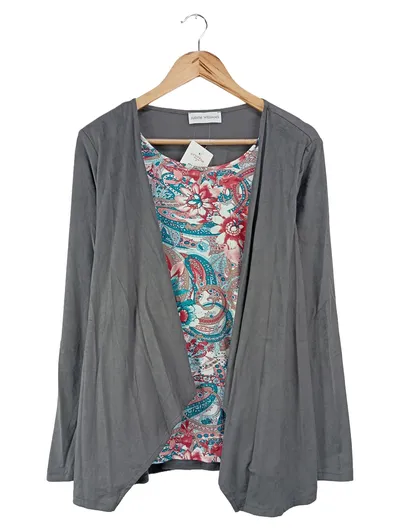 JUDITH WILLIAMS Damen Strickjacke Grau Gr. 42/XL Elegant Cardigan