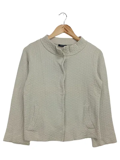 PURDEY Damen Strickjacke Gr. 36/S Beige Klassisch Elegant Strukturmuster