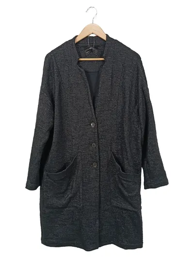 HINDAHL & SKUDELNY Strickjacke Damen 38/M Schwarz Baumwolle Klassisch Elegant