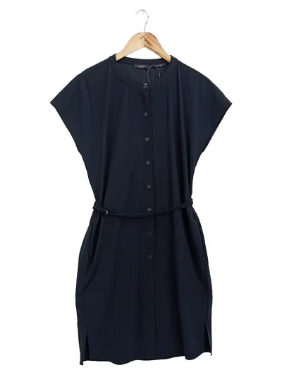 CLAUDIA STRÄTER Damen Blusenkleid Gr. 34/XS Blau Business Hemdblusenkleid
