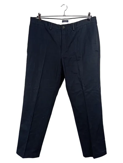 LANDS' END Herren Stoffhose Tailored Fit Gr. 54 W38 Blau Baumwolle