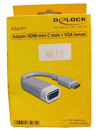 DeLOCK Video Adapter HDMI-mini C Stecker auf VGA Buchse Weiß