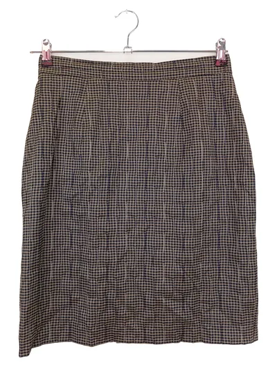 BIBA PARISCOP Bleistiftrock Damen 40/L Blau Kariert Klassisch Elegant Midirock