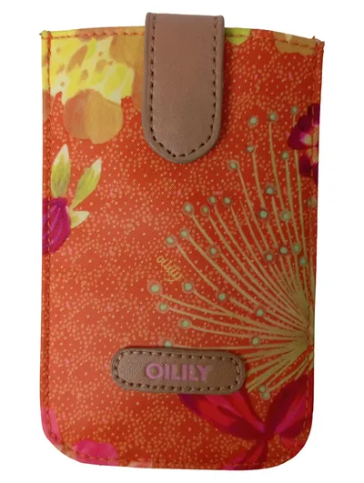 OILILY Handytasche Damen Vintage Blumen Mehrfarbig 14x9cm Handy Tasche Stoff