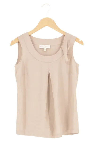 EDINA RONAY Damen Top Beige Gr. 36/S Klassisch Elegant Ärmellos
