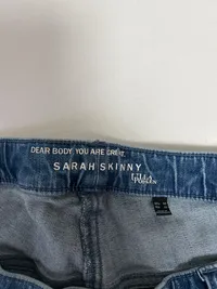 Ulla Popken Sarah Skinny Jeans Damen Gr. 50 Blau Destroyed Look 2