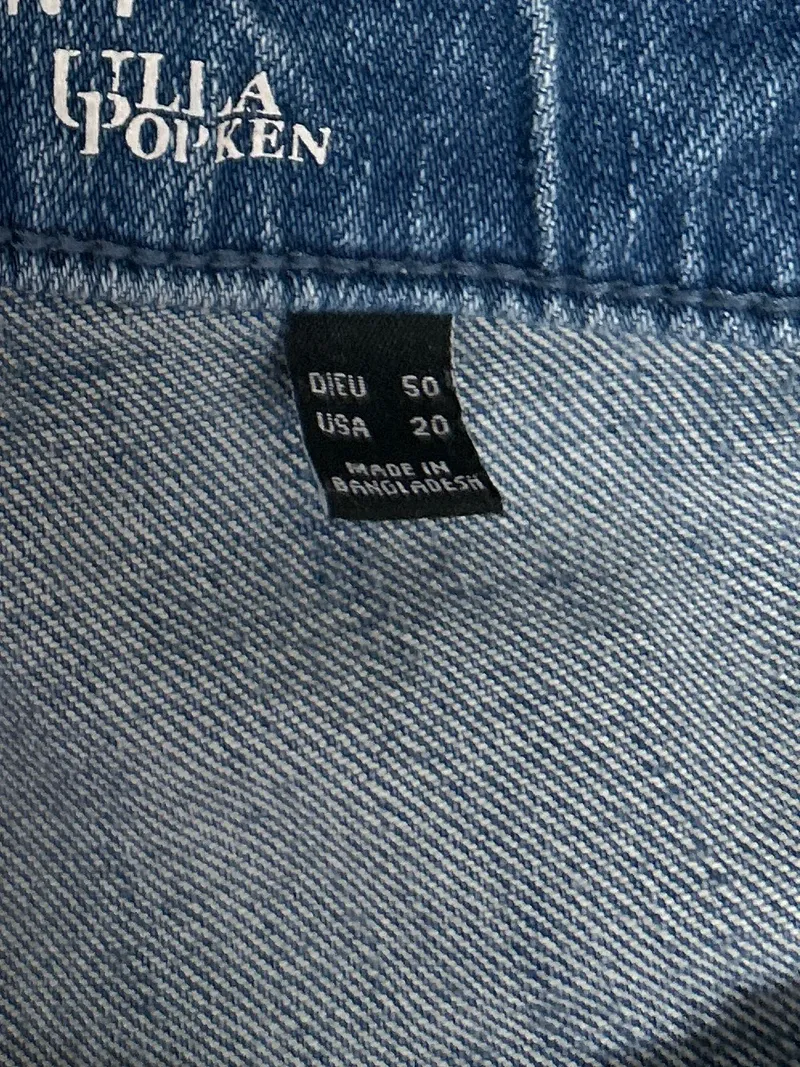 Ulla Popken Sarah Skinny Jeans Damen Gr. 50 Blau Destroyed Look 4