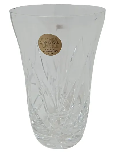 CAPRI Trinkglas Kristallglas Elegant Transparent 12cm Strukturmuster