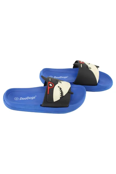 DOODOGS Kinder Badeschuhe Gr. 30 Mehrfarbig Hai-Design Streetwear